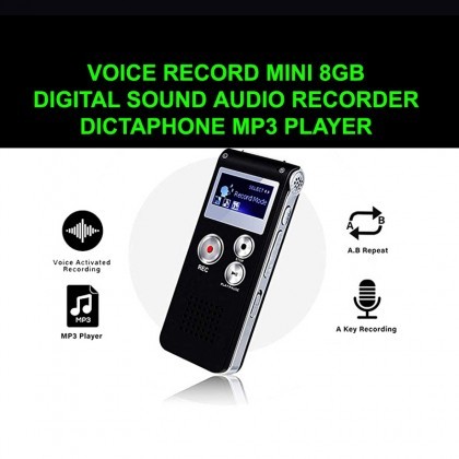 Professional Voice Recorder 8GB Dictaphone MP3 Player